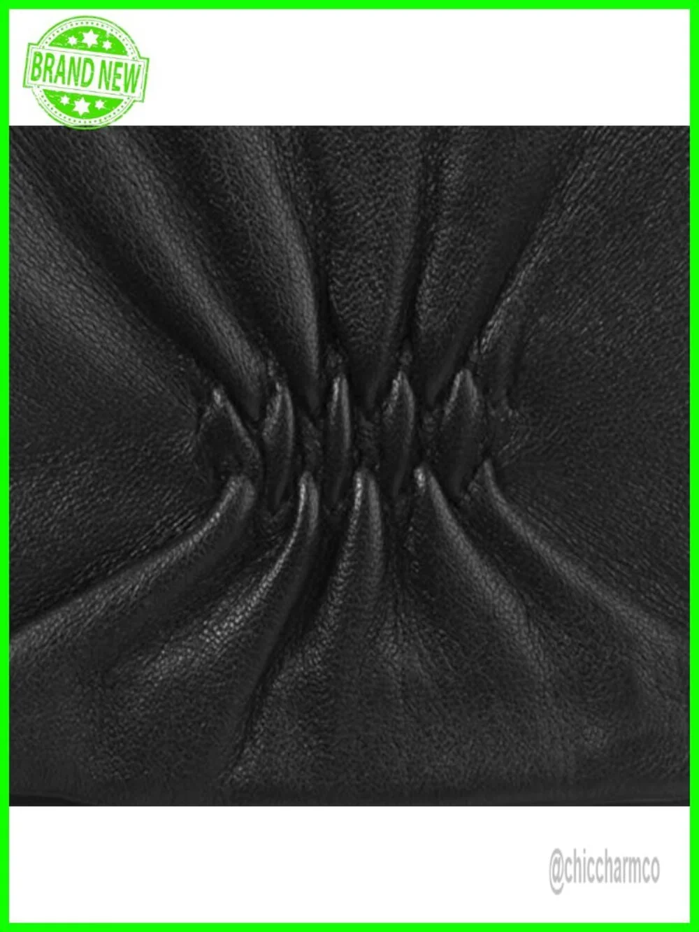 Faux and Genuine Leather Touchscreen Gloves with Fleece Lining